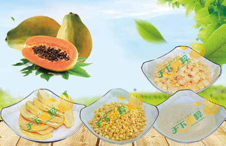 Freeze dried papaya product series